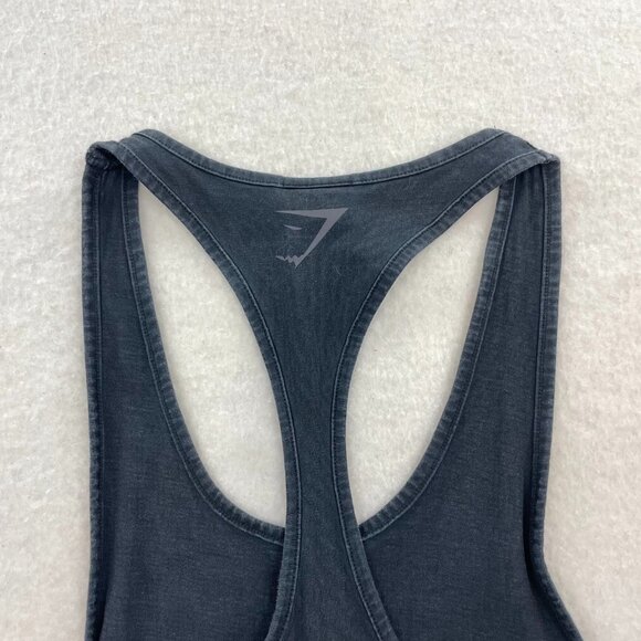 Gymshark Tank Top Men's Stringer Workout Power Washed Black Sleeveless Size S - Picture 4 of 8
